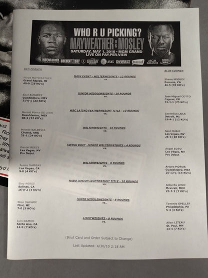 Floyd Mayweather Jr. vs Shane Moseley