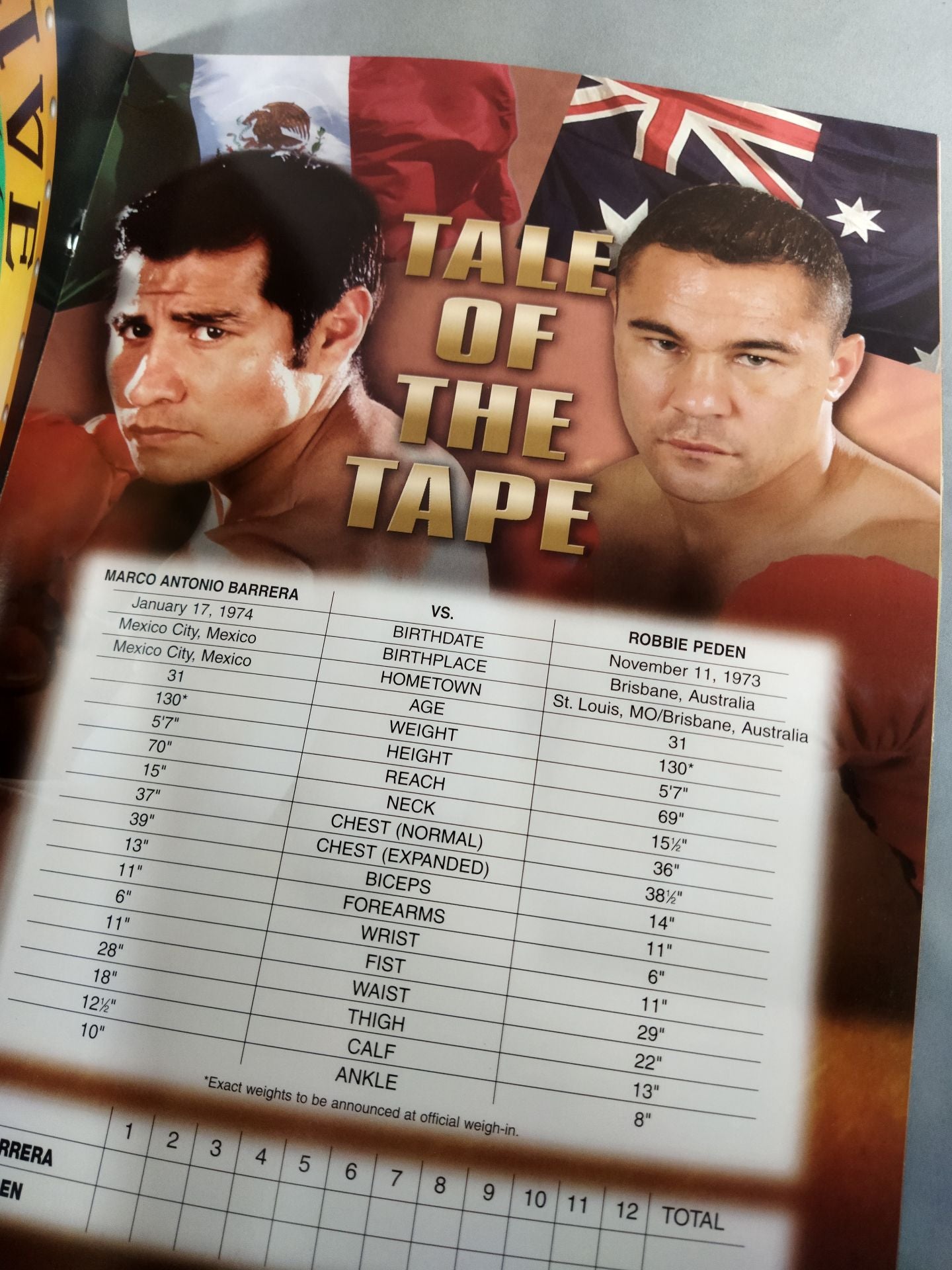 Barrera vs Peaden / Moseley vs Cruz