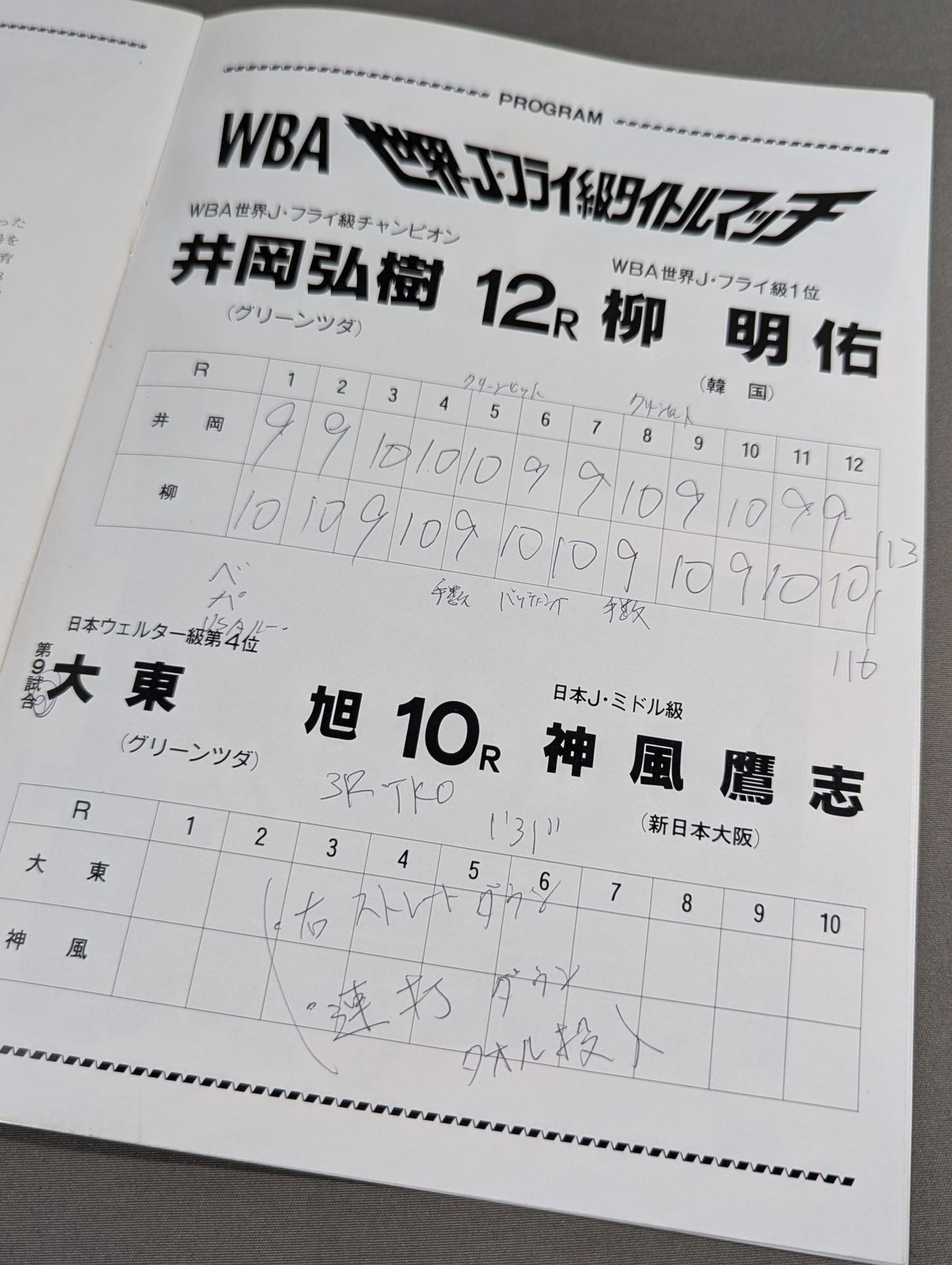 【WBA世界Jフライ級タイトルマッチ】井岡弘樹vs柳明佑(再戦)