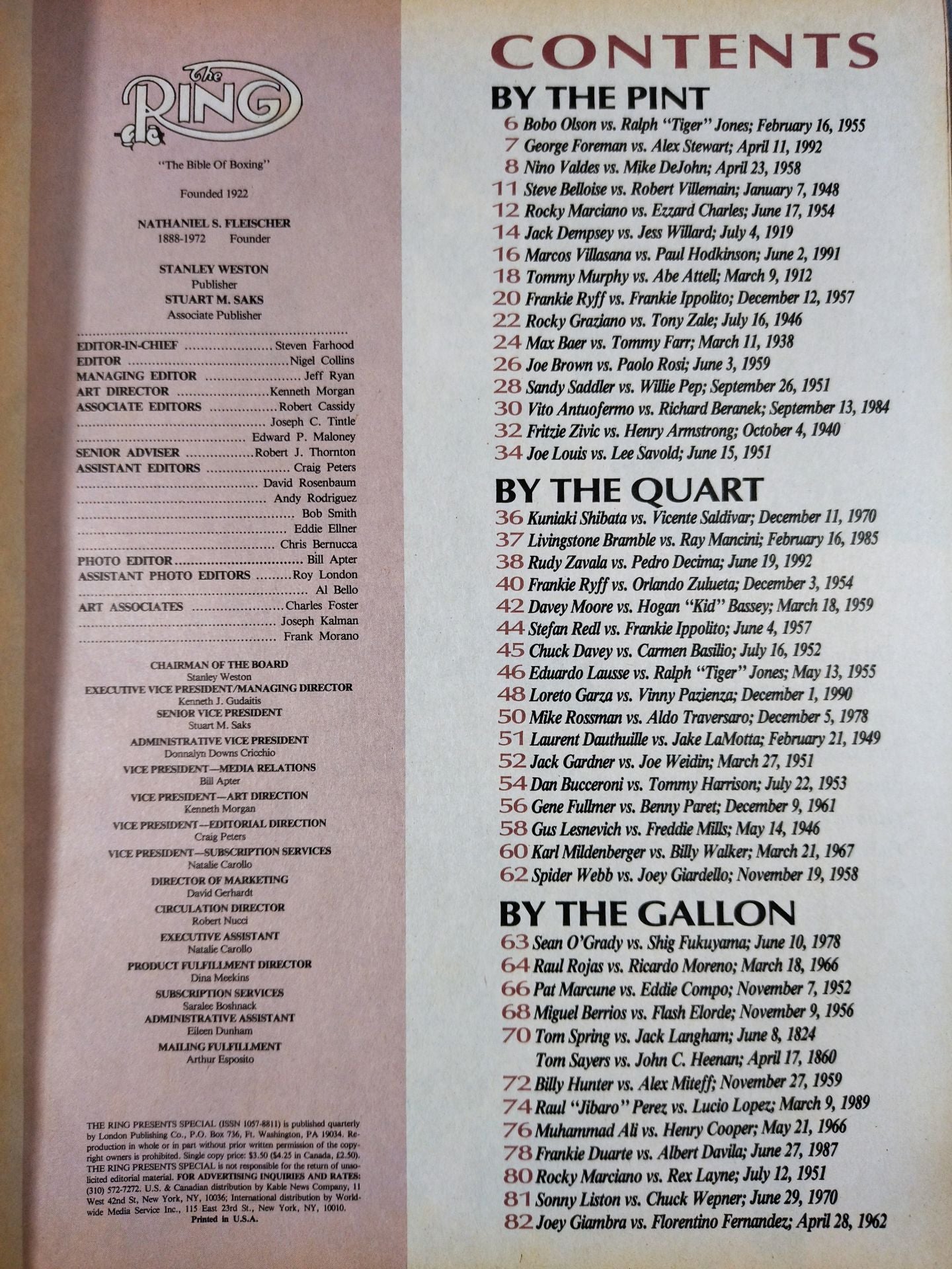 The RING SPECIAL ISSUE VOLUME.3 NO.1