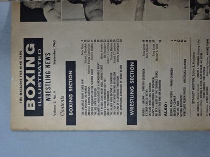 BOXING ILLUSTRATED Wrestling  NEWS 1960-09