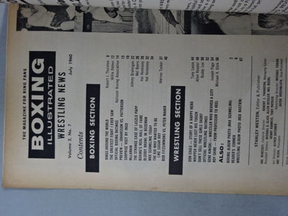 BOXING ILLUSTRATED Wrestling  NEWS July 1960