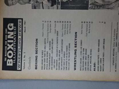 BOXING ILLUSTRATED Wrestling  NEWS March 1961