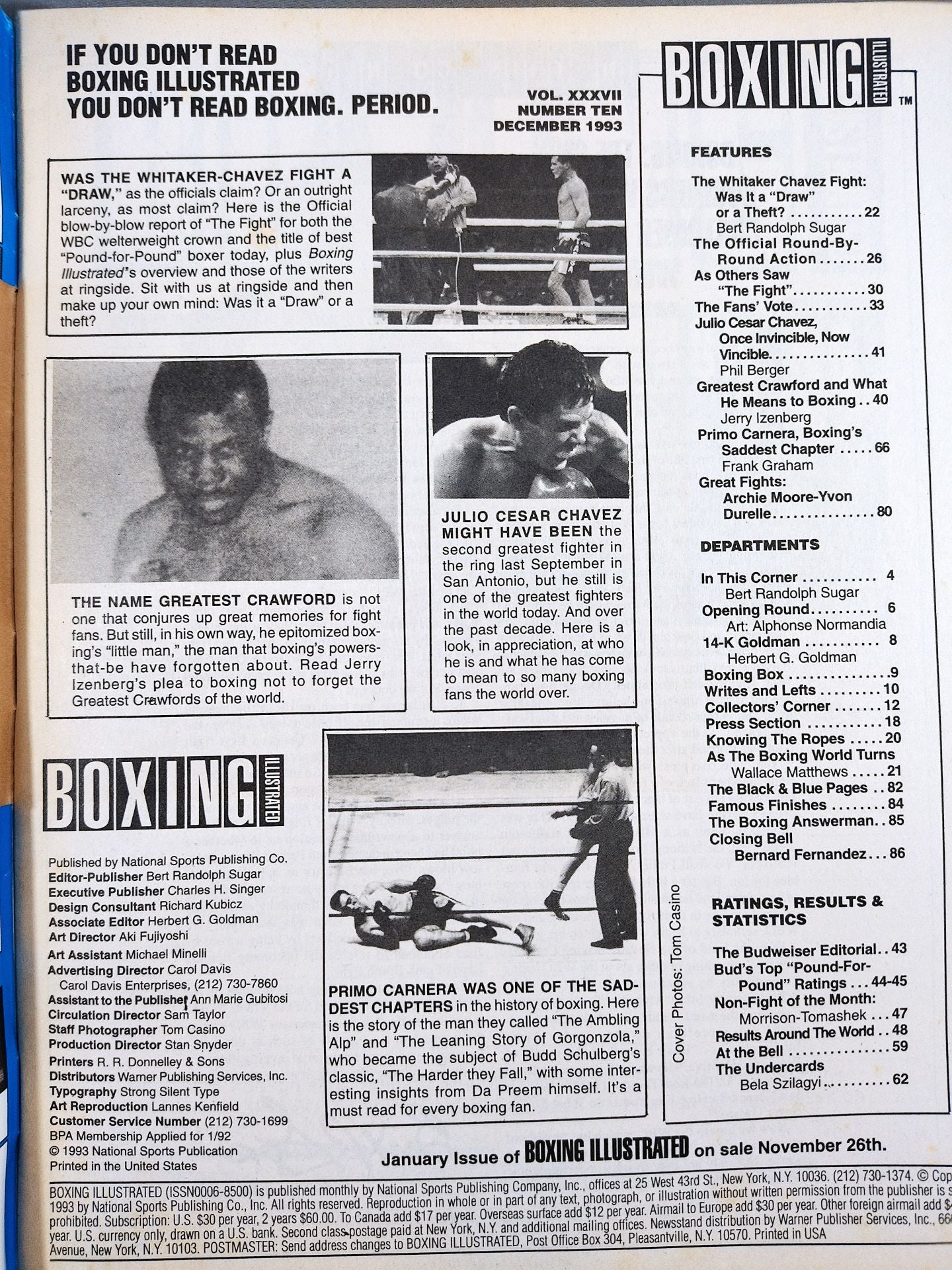BOXING ILLUSTRATED 1993年12月号