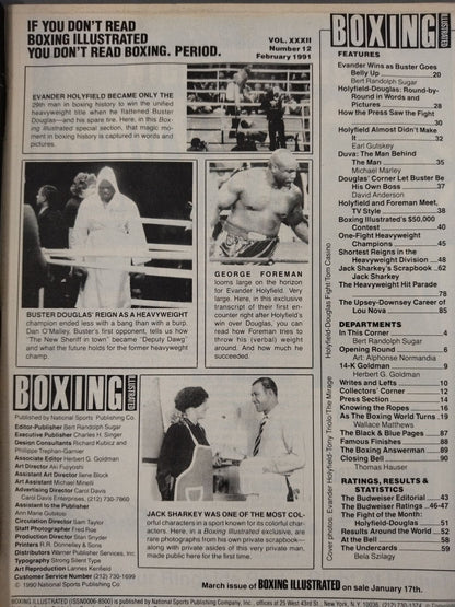 BOXING ILLUSTRATED 1991年2月号