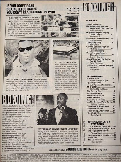 BOXING ILLUSTRATED 1991年8月号