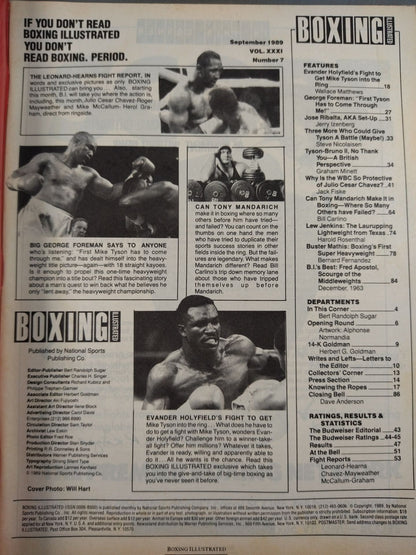 BOXING ILLUSTRATED SEPTEMBER 1989
