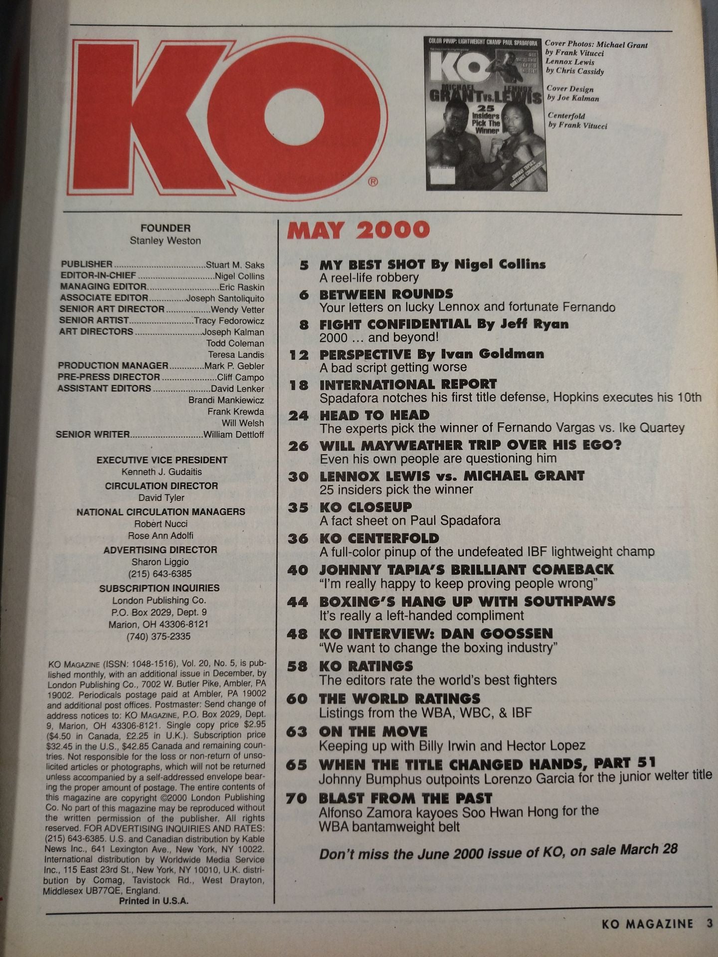 KO MAGAZINE 2000年5月号
