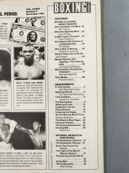 BOXING ILLUSTRATED NOVEMBER 1991 ISSUE