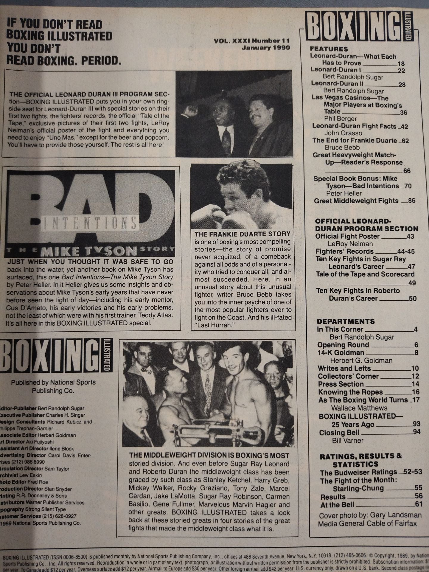 BOXING ILLUSTRATED 1990年1月号