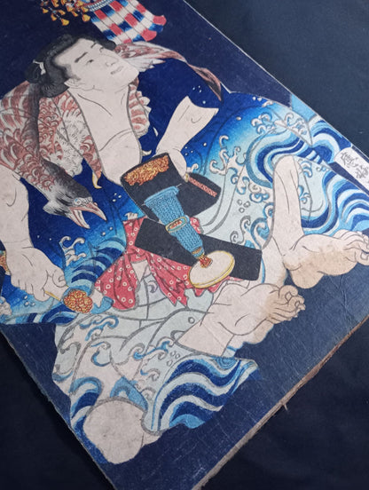 Utagawa Kuniteru Mitachi Folk Three Kingdoms Nishiki-e Woodblock Prints