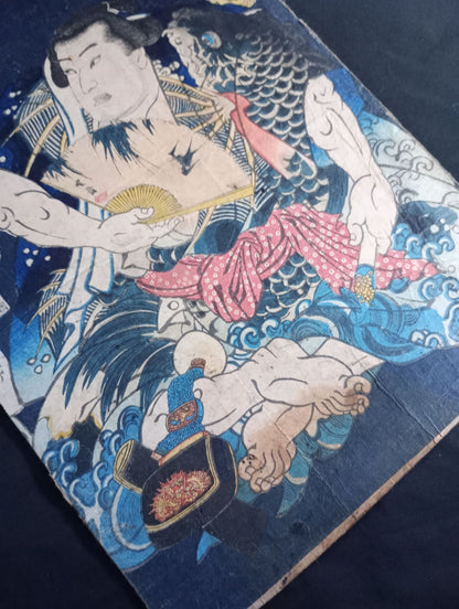Utagawa Kuniteru Mitachi Folk Three Kingdoms Nishiki-e Woodblock Prints