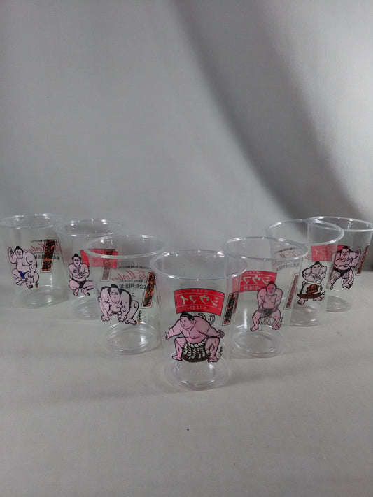 【not sold in stores 】Sumo wrestler  illustration Plastic Cup Set of ★7 Pieces ★