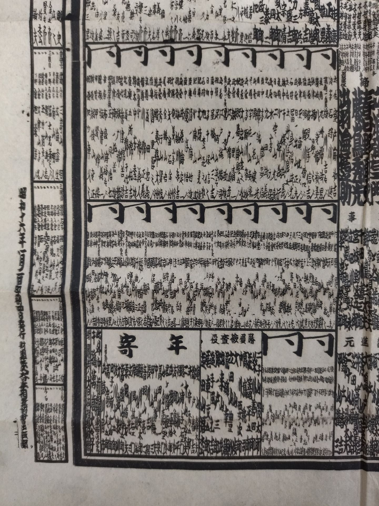 ★ Introduction: Twenty sheets, Rikidozan Showa ★ 16 January Place Numbering Table