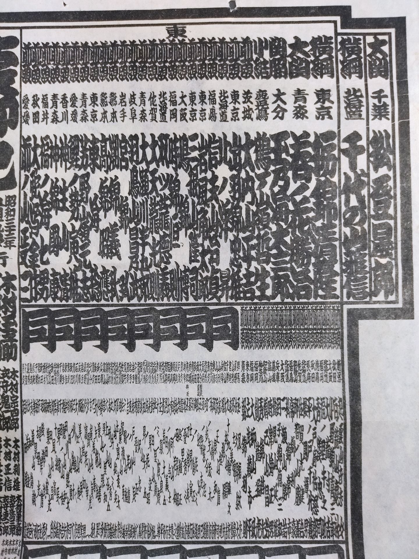 Showa 32 May Place Numbering Table