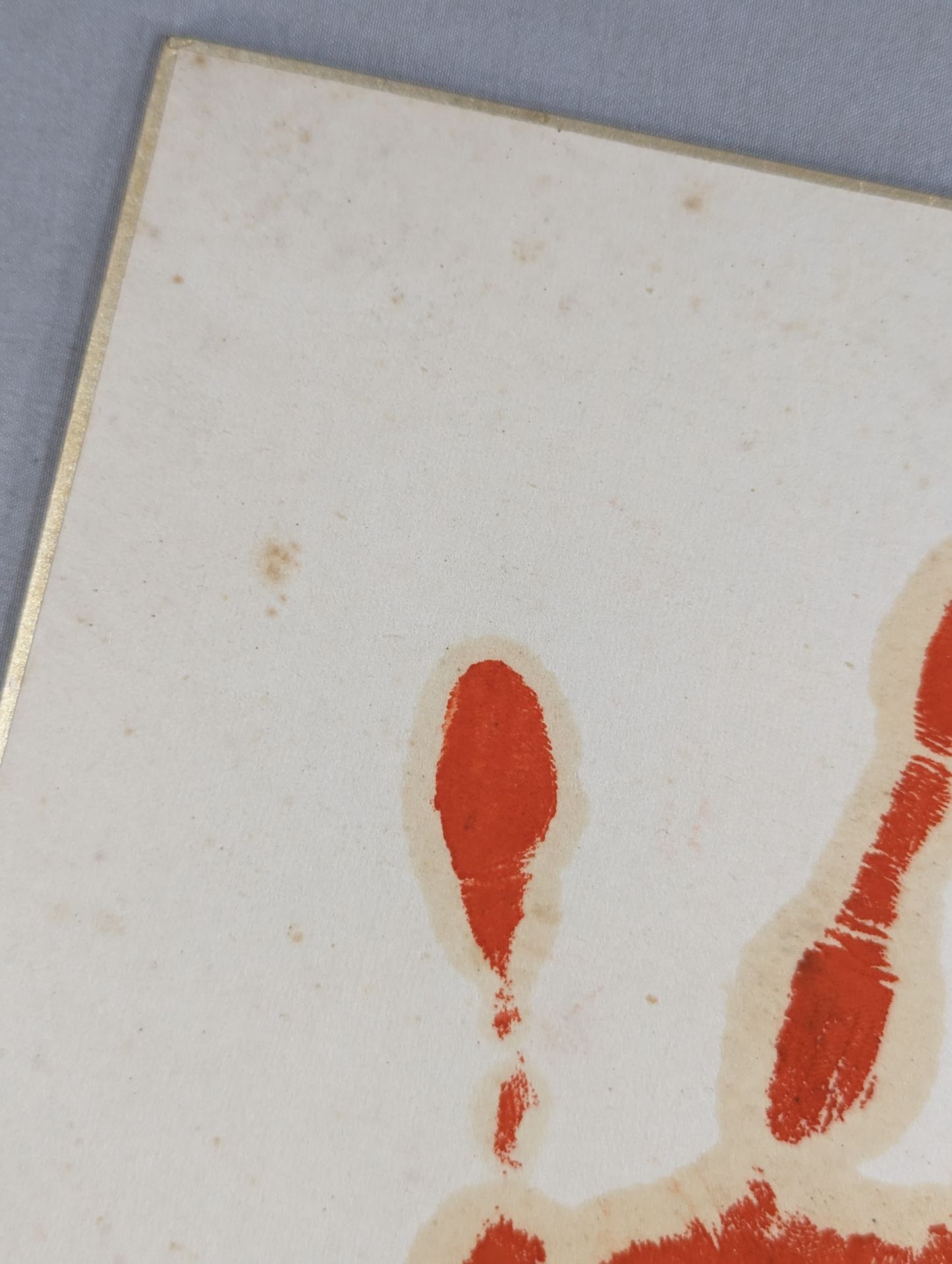 With handprint