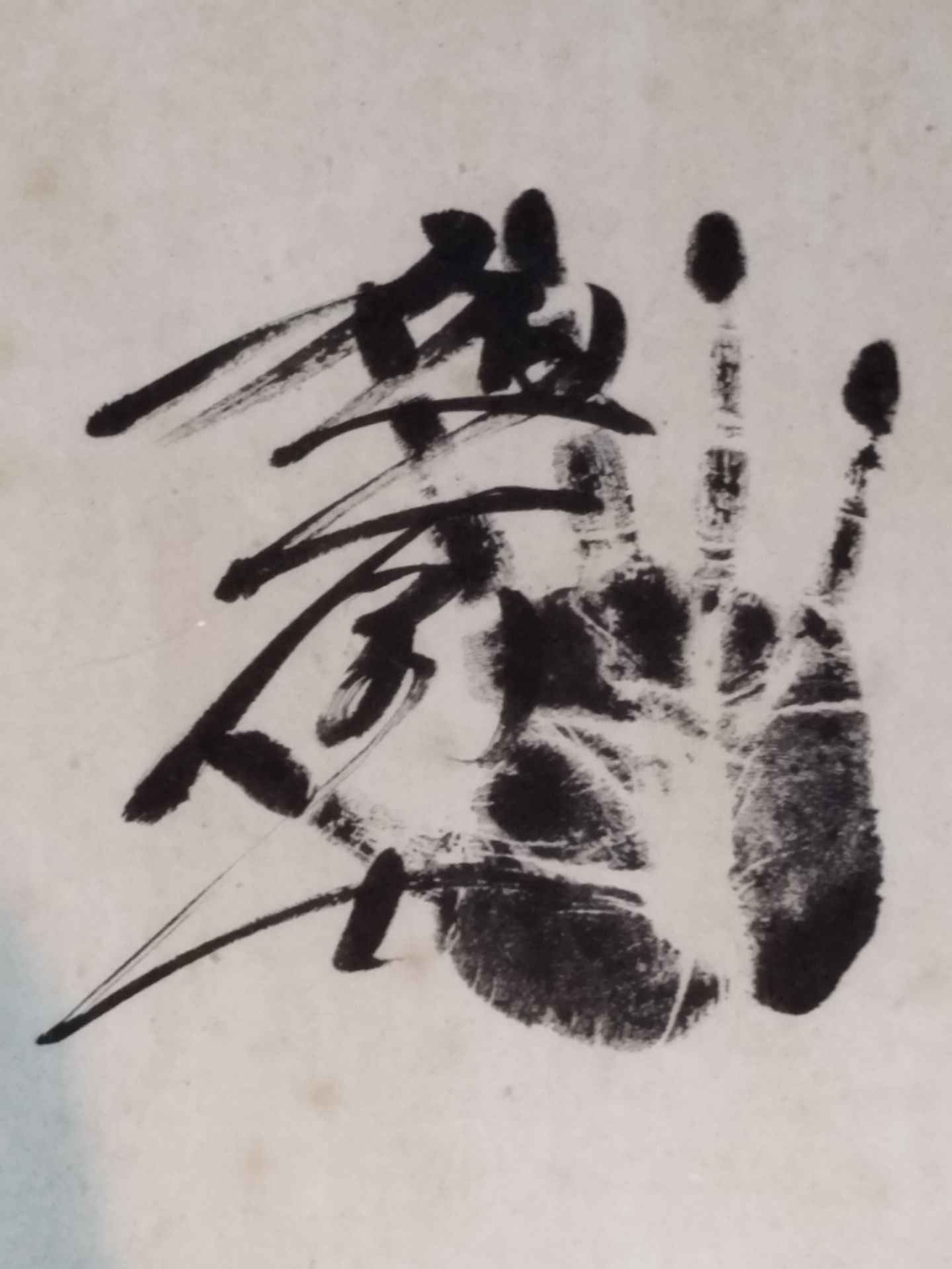 【Onokuni ・Hokutoumi ・ Chiyonofuji , Futahaguro , Asahifuji 】hand signed autograph & ｗｉｔｈ handprint Oblate
