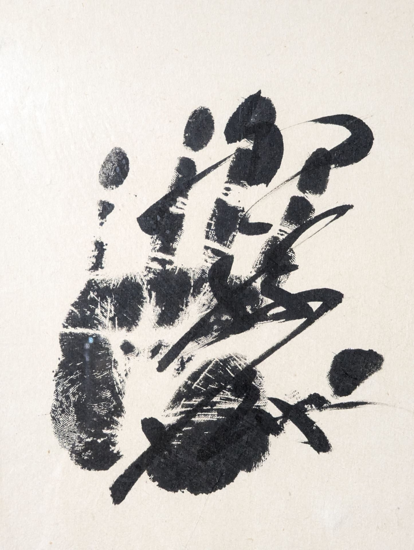 【Hokutoumi , Chiyonofuji , Onokuni , Asahifuji 】 Hand signed autograph  & ITZH handprintOblong forehead