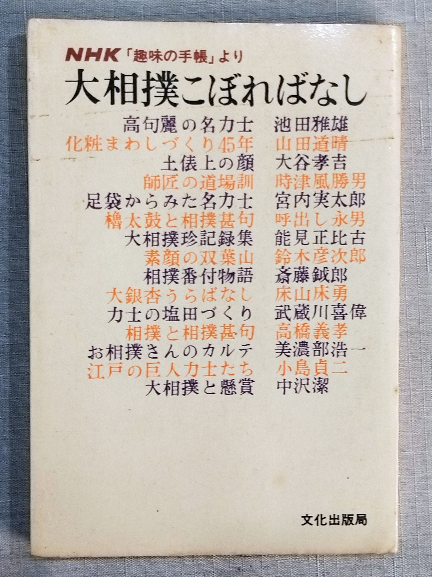 NHK「趣味の手帳」より 大相撲こぼればなし