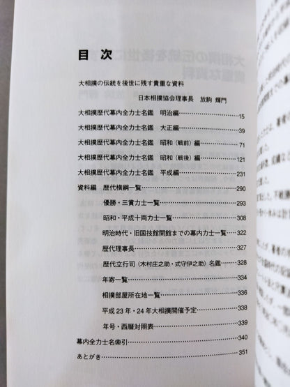 Heisei 23 edition Sumo wrestler  directory