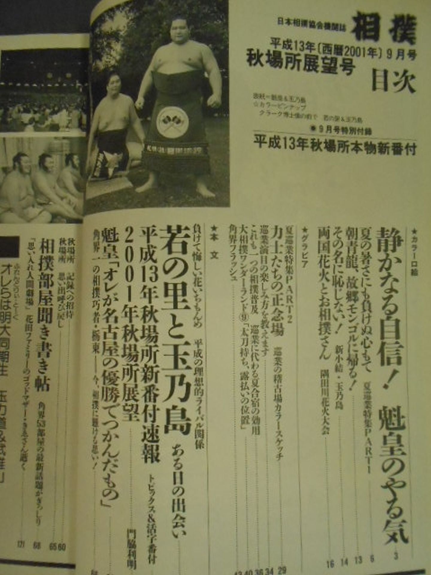 相撲 2001年09月号