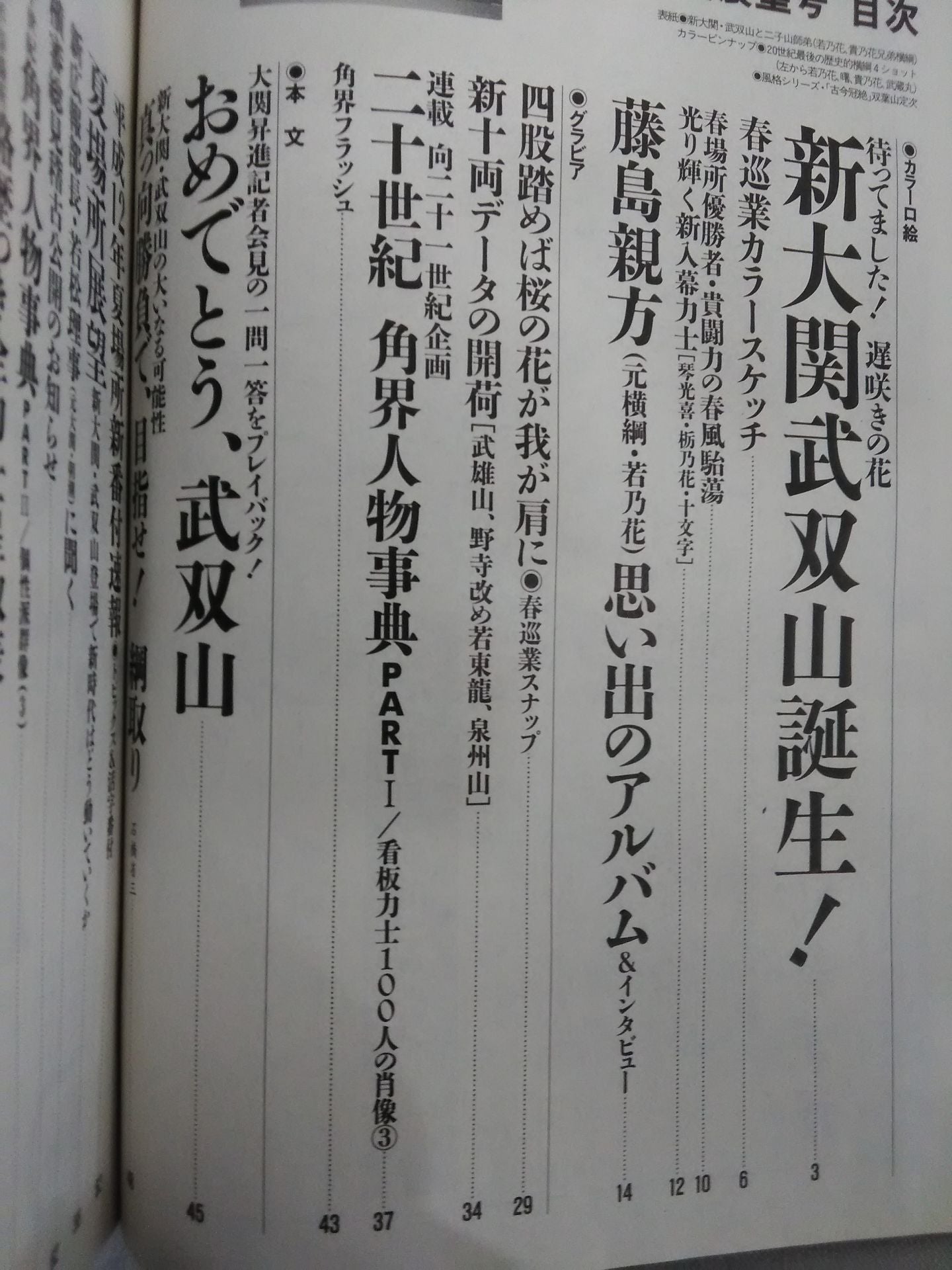 相撲 2000年5月号