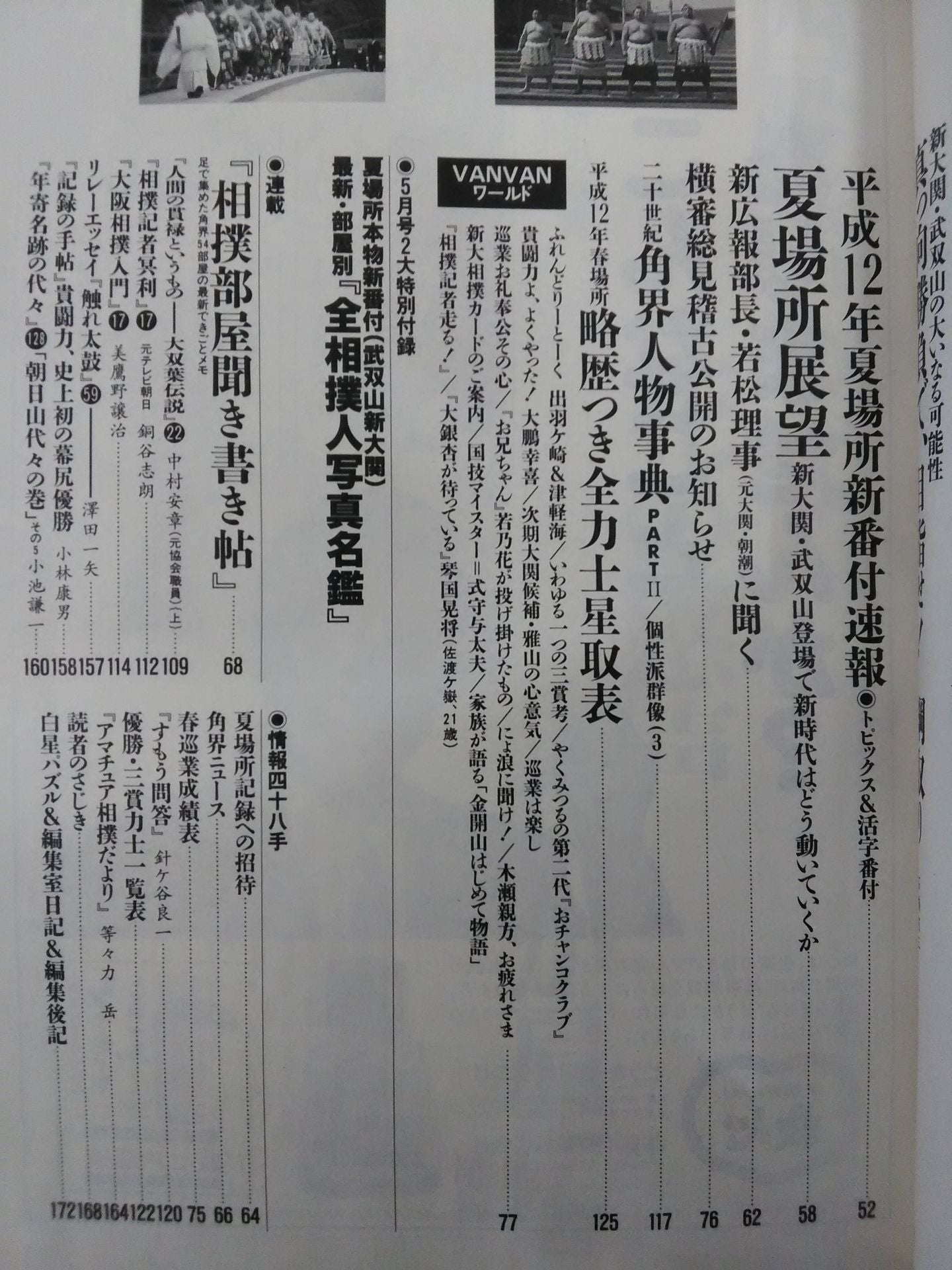 相撲 2000年5月号