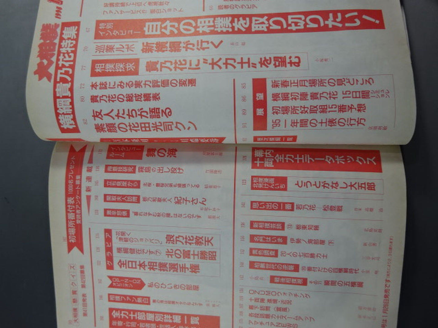 【Kifighting Hand Signed Autograph 】Sumo Wrestling January 1995 Issue