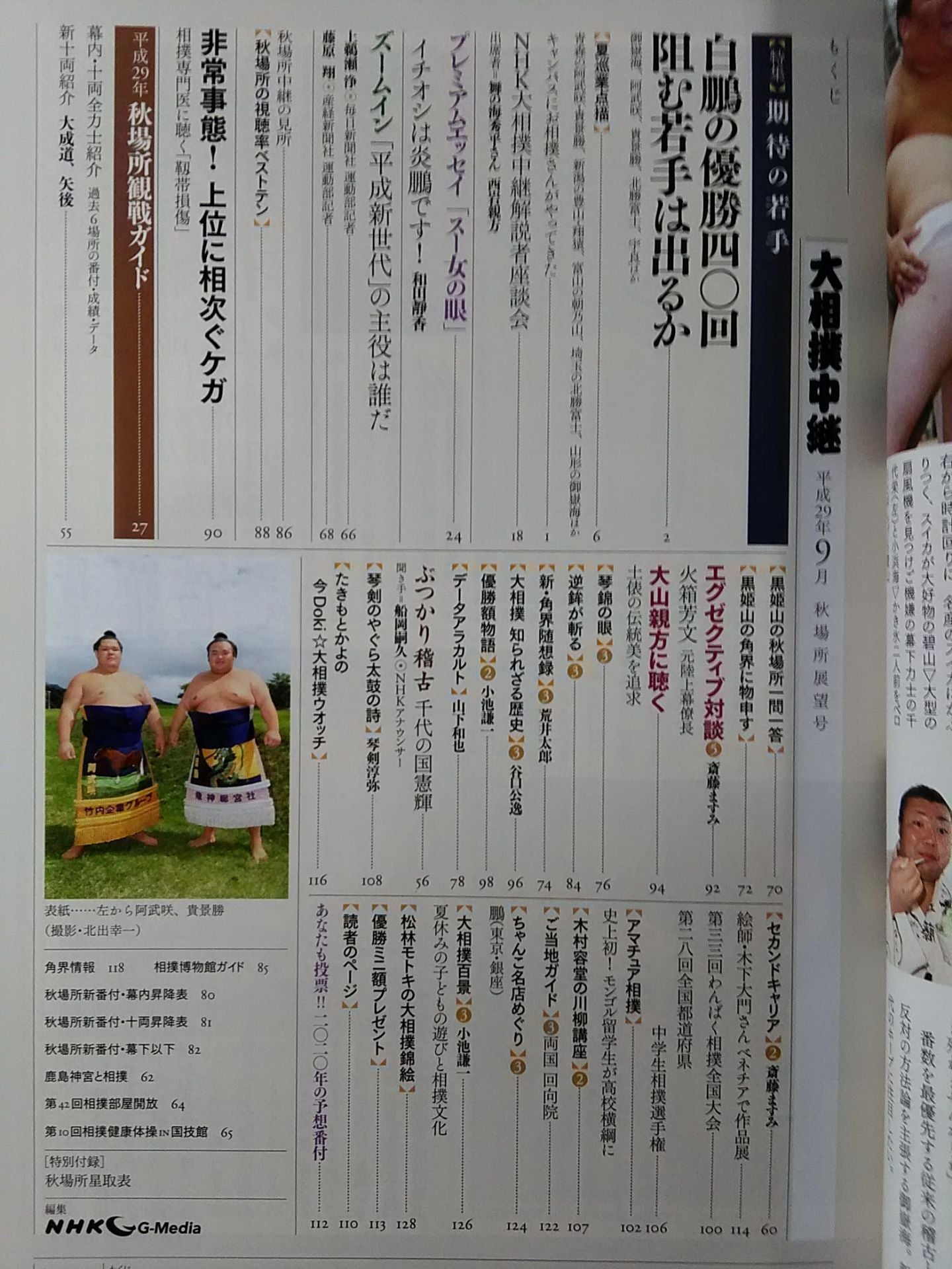 Sumo Relay Heisei 29 Autumn Place Outlook Issue