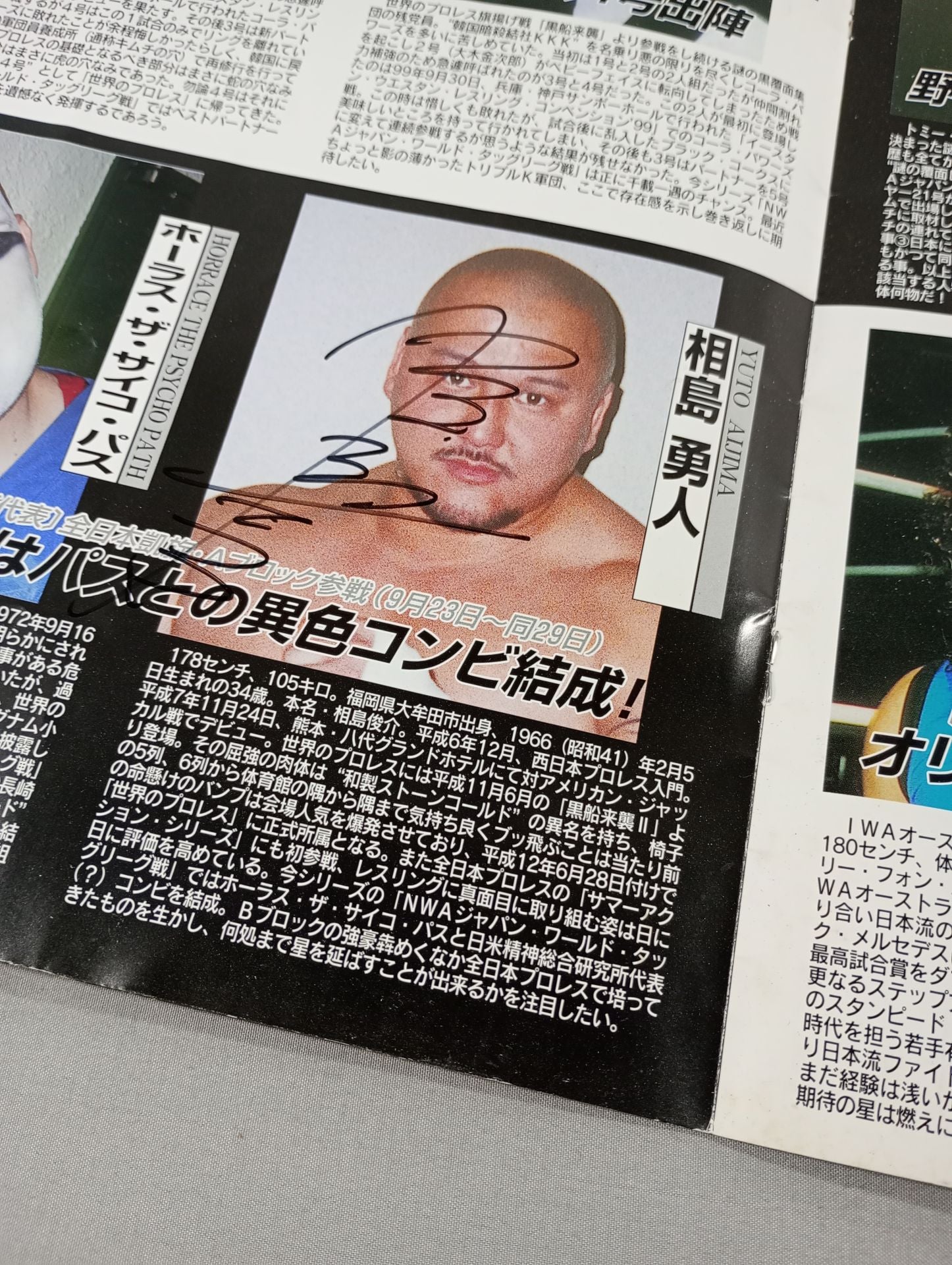 ＩＷＡ　ＪＡＰＡＮ　プロレス　ヘッドハンターズ　ポスター　サイン入り IWA JAPAN プロレス ヘッドハンターズ ポスター サイン