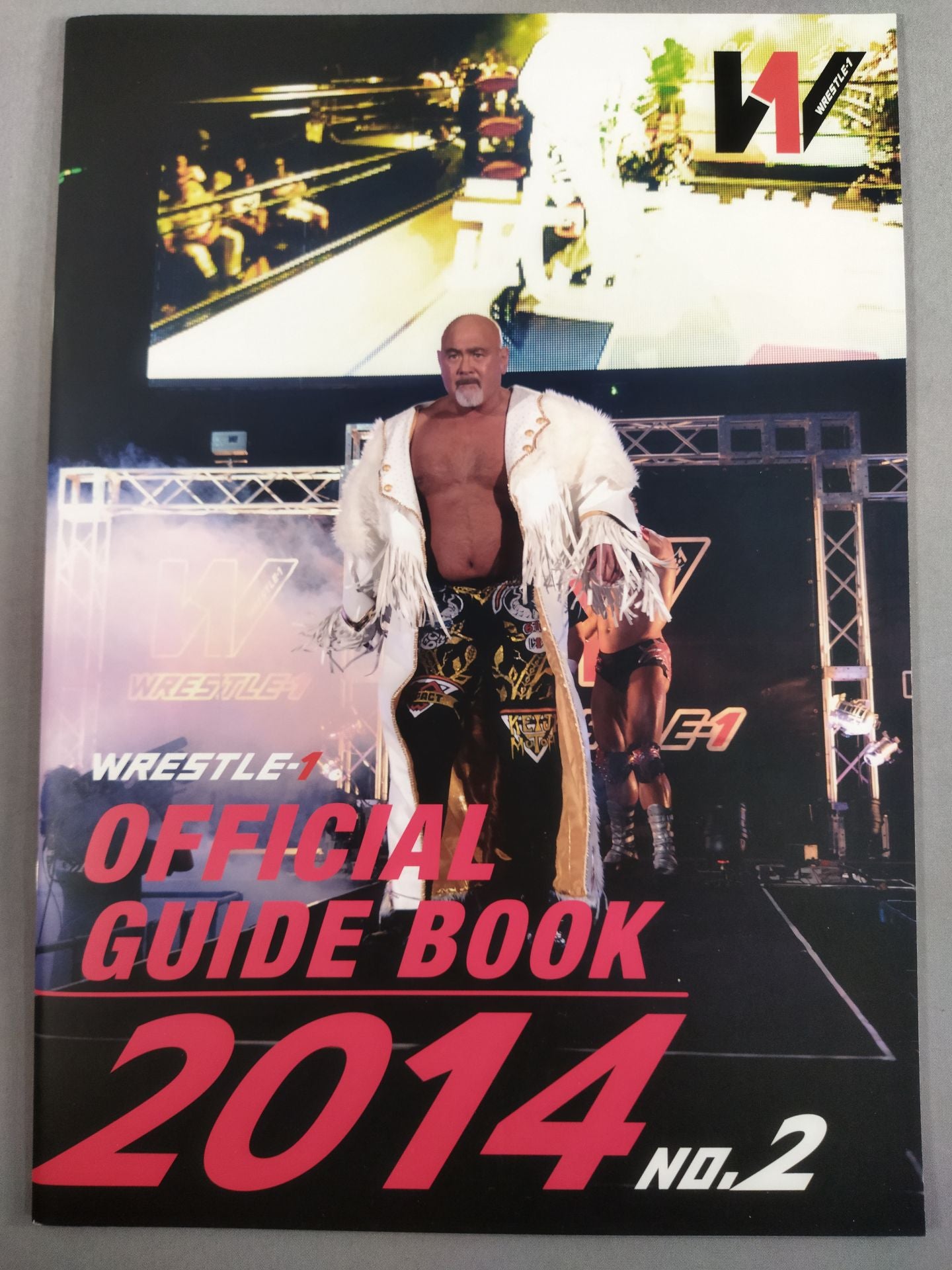 【KAI hand signed autograph 】WRESTLE-1 OFFICIAL GUIDE BOOK 2014 No.2