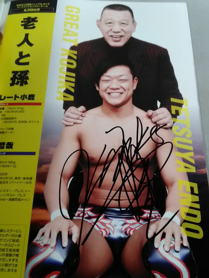 [8 fighters hand signed autograph New Year's Eve Pro Wrestling  2015Promotion  Shuffle Tag Team Tournament