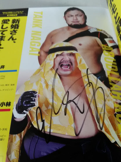 [8 fighters hand signed autograph New Year's Eve Pro Wrestling  2015Promotion  Shuffle Tag Team Tournament