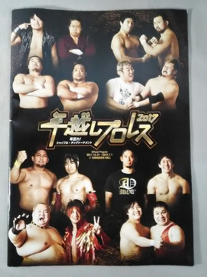 [8 fighters hand signed autograph New Year's Eve Pro Wrestling  2017 Shuffle Tag Tournament