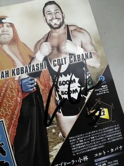 [8 fighters hand signed autograph New Year's Eve Pro Wrestling  2017 Shuffle Tag Tournament