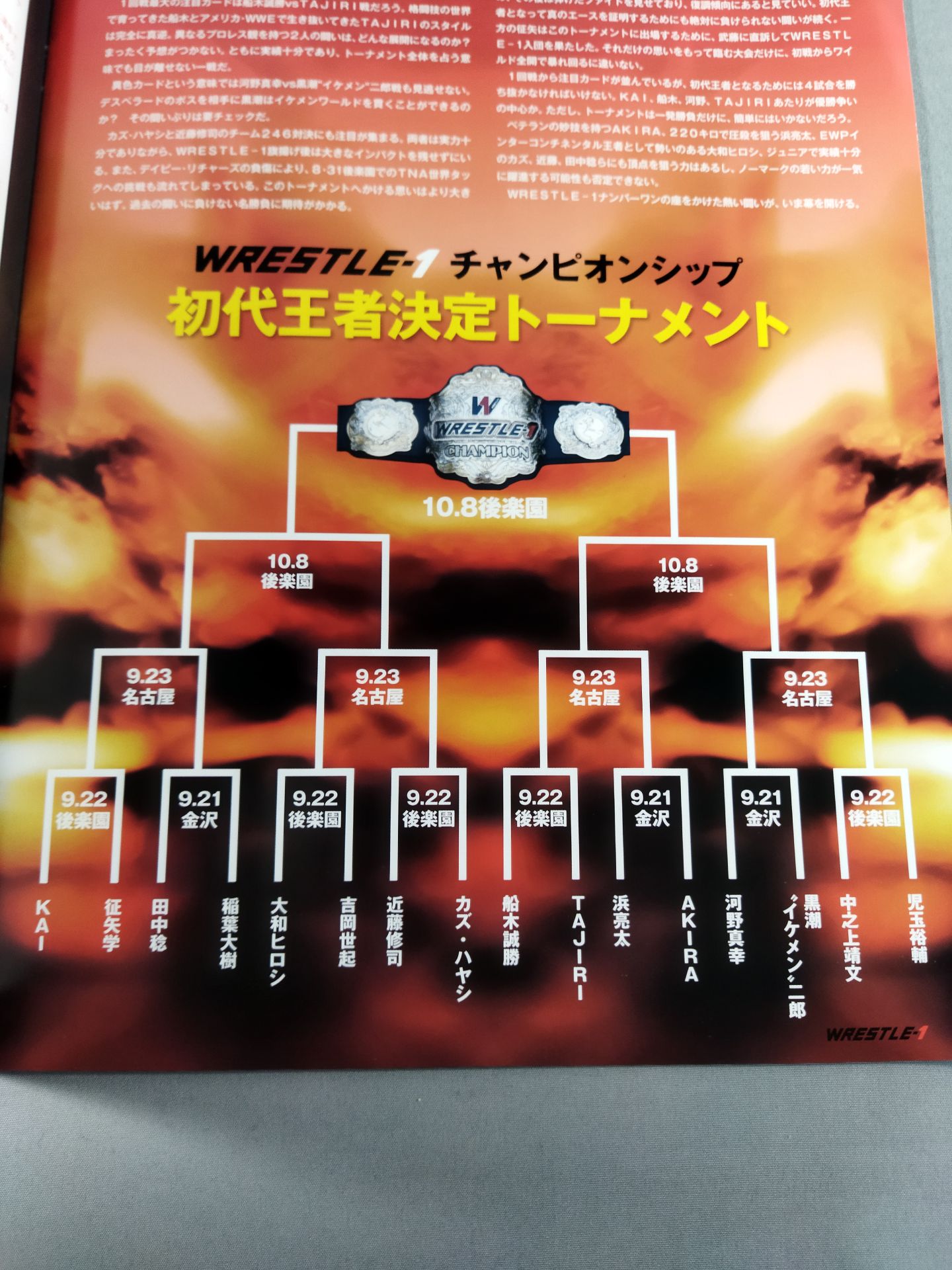 WRESTLE-1  OFFICIAL GUIDE BOOK 2014 No.5