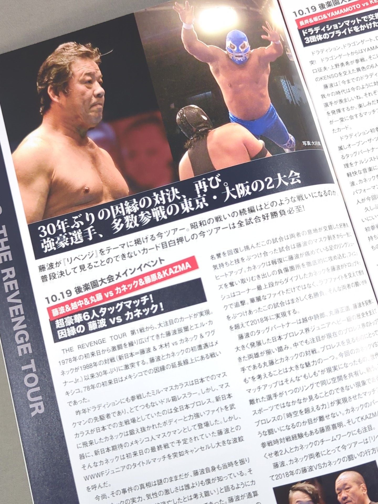 [Tatsumi Fujinami  hand signed autograph Drudition 2018 / THE REVENGE TOUR