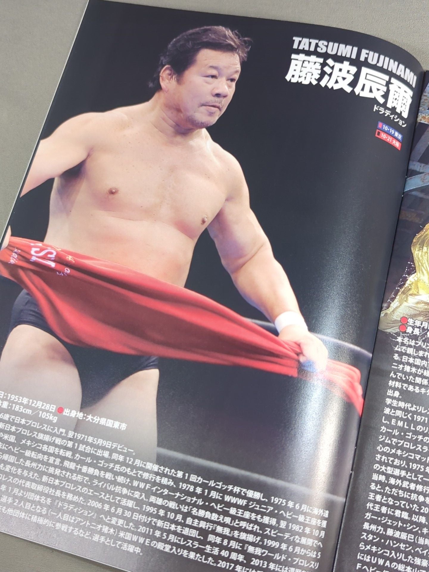 [Tatsumi Fujinami  hand signed autograph Drudition 2018 / THE REVENGE TOUR