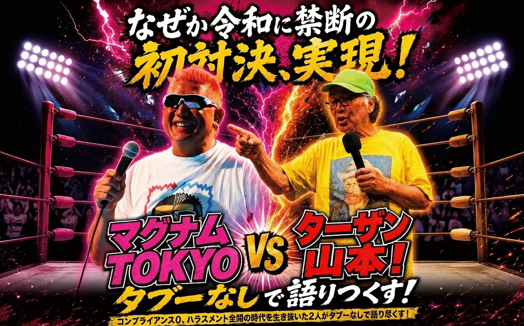 【闘道館イベント】10.10(土) マグナムTOKYO vs ターザン山本！ 『タブーなしで語りつくす！』