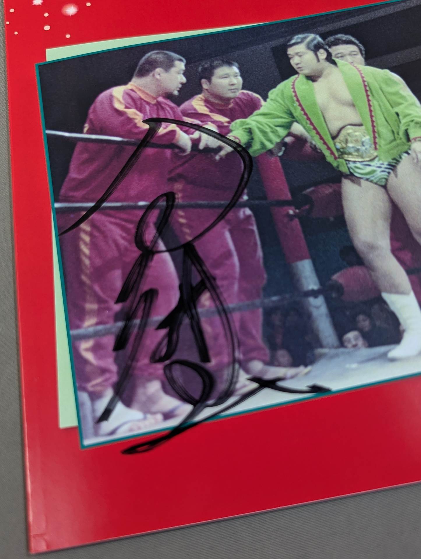 【hand signed autograph】 Legend★SuperStar Mat Magician Mighty Inoue Photo Collection
