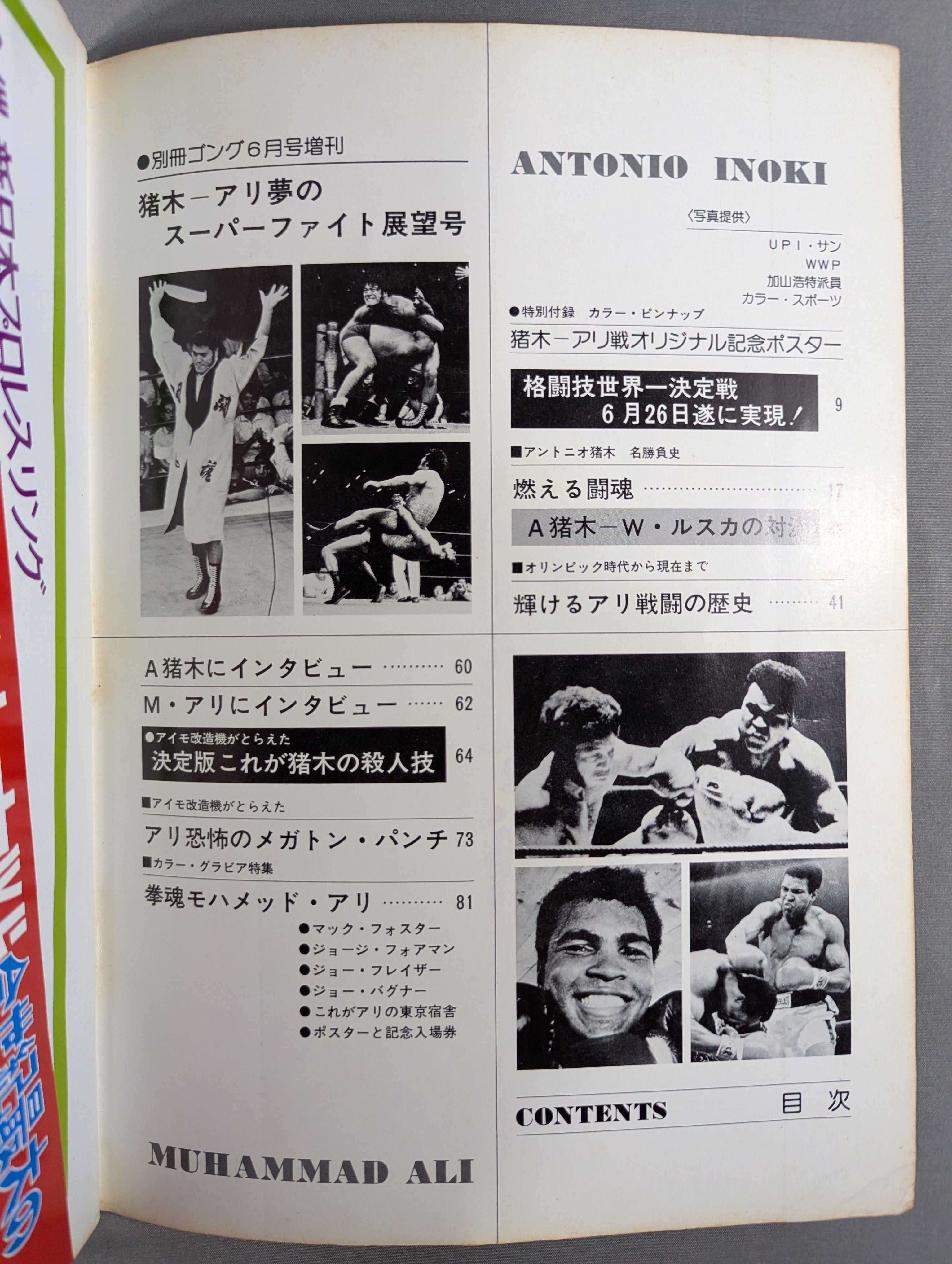 ゴング増刊号 猪木-アリ 夢のスーパーファイト展望号 – 闘道館