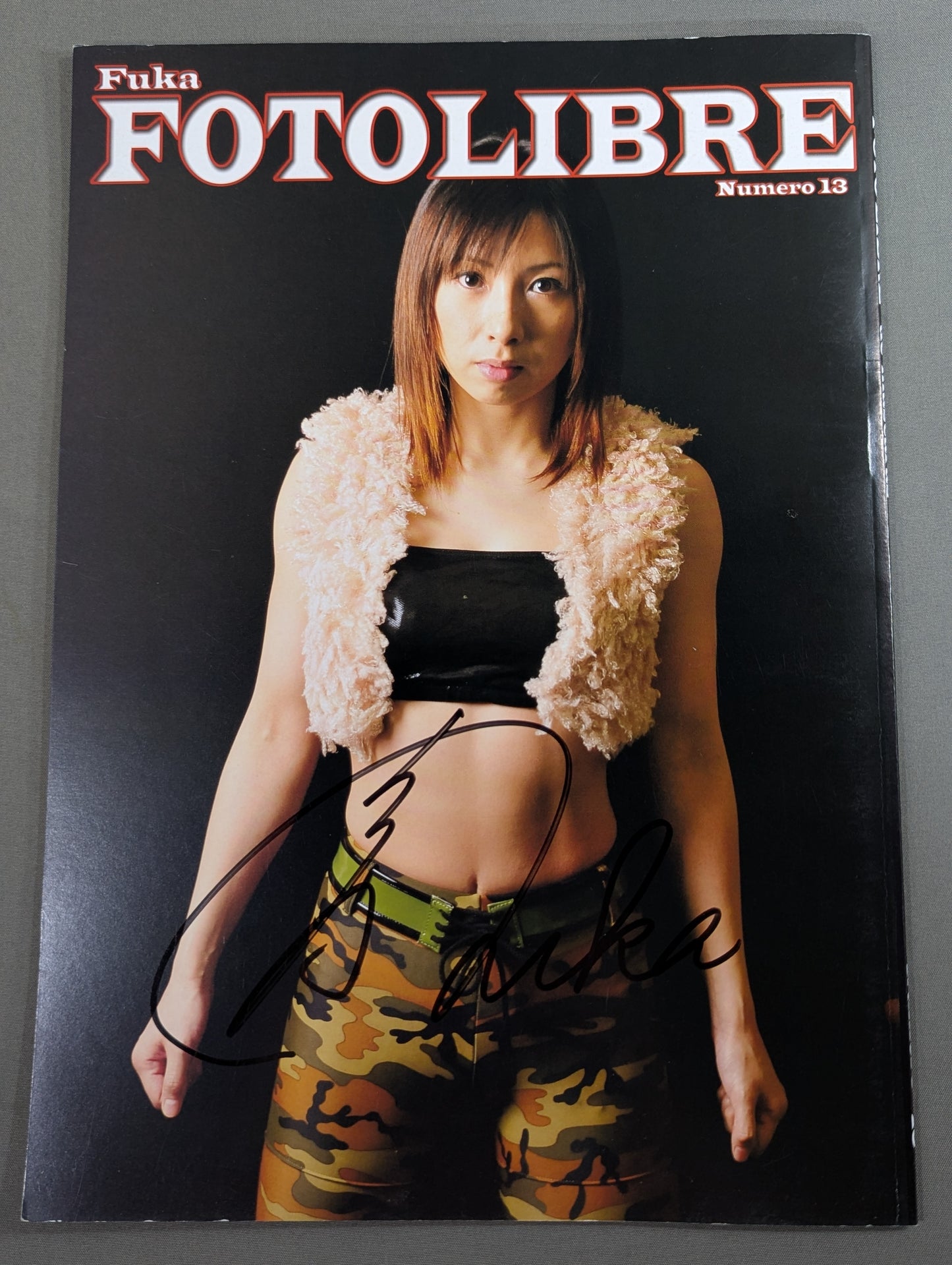 【Fuka  hand signed autograph 】 FOTOLIBRE de Mascara Numero.13