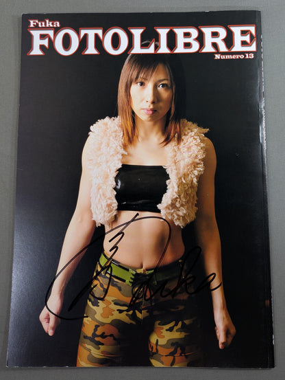 【Fuka  hand signed autograph 】 FOTOLIBRE de Mascara Numero.13