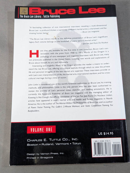 Bruce Lee Words of the Dragon ：Interviews, 1958-1973 (VOLUME ONE)