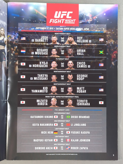 UFC FIGHT NIGHT JAPAN 2015 / BARNETTvsNELSON