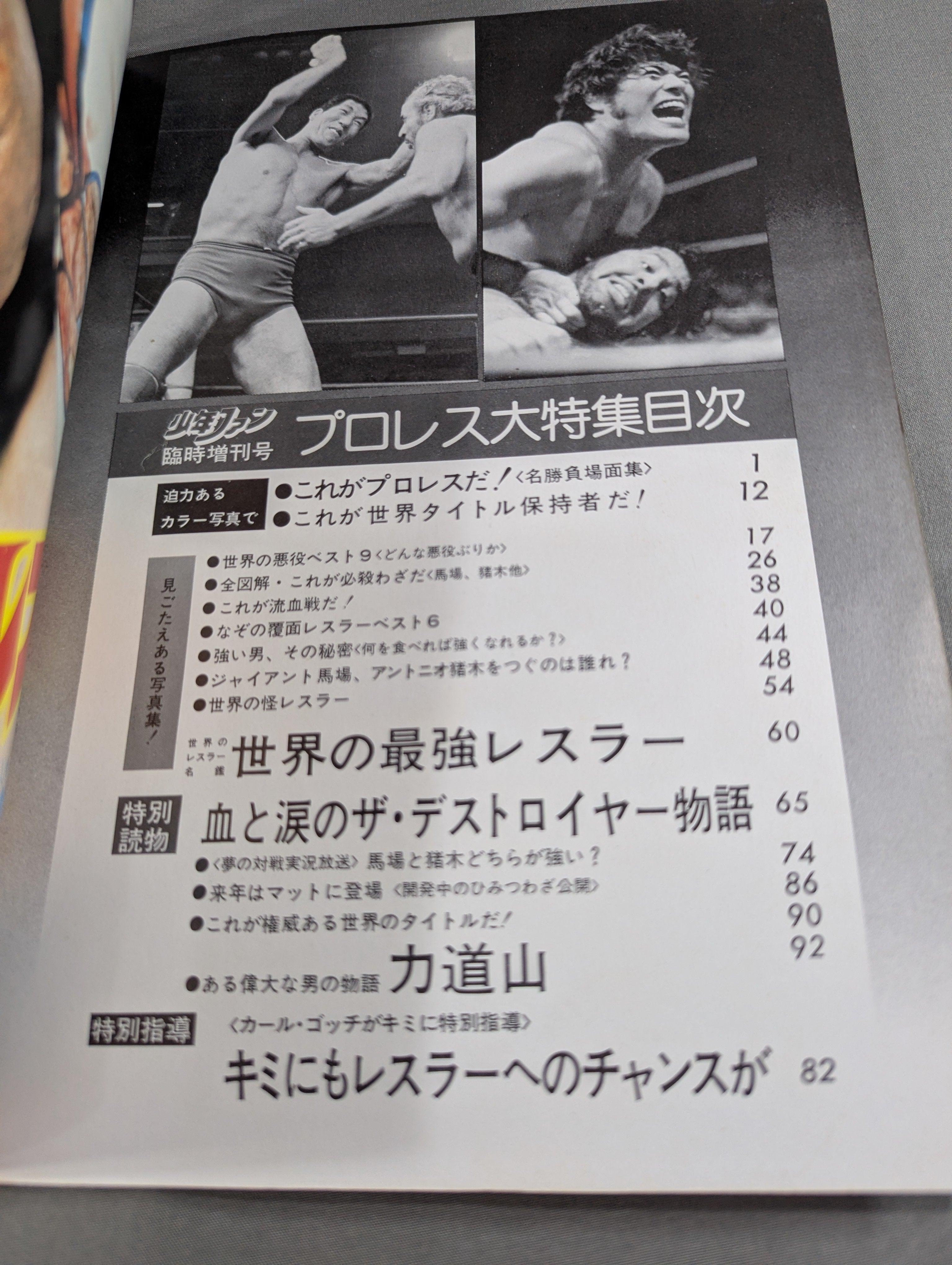 少年ファン臨時増刊号 プロレス大特集! – 闘道館