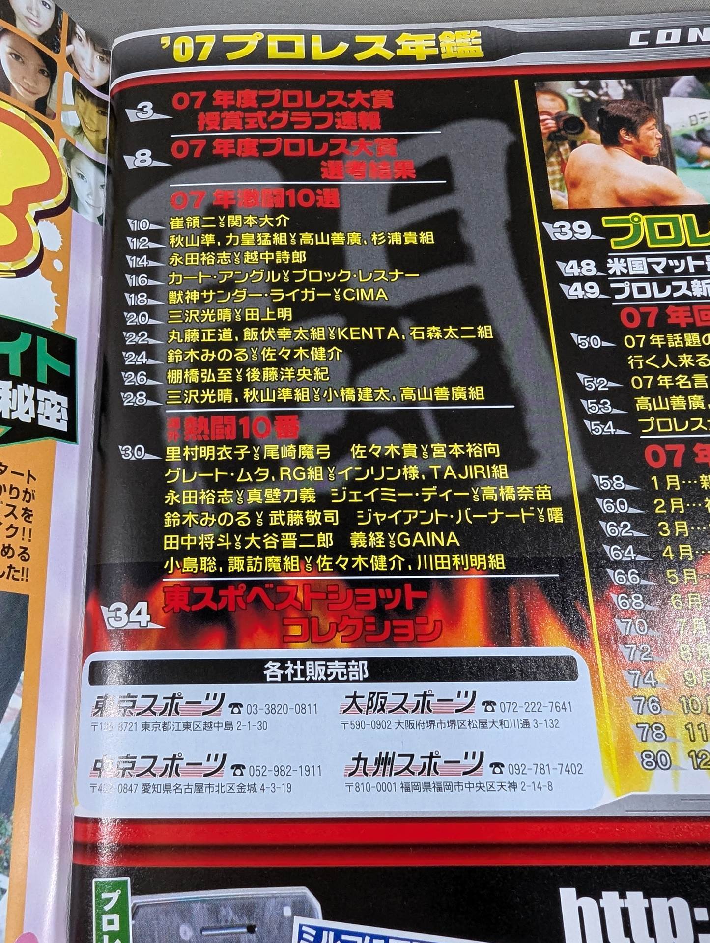 Tospo Permanent Preservation Edition '07 Pro Wrestling  Yearbook