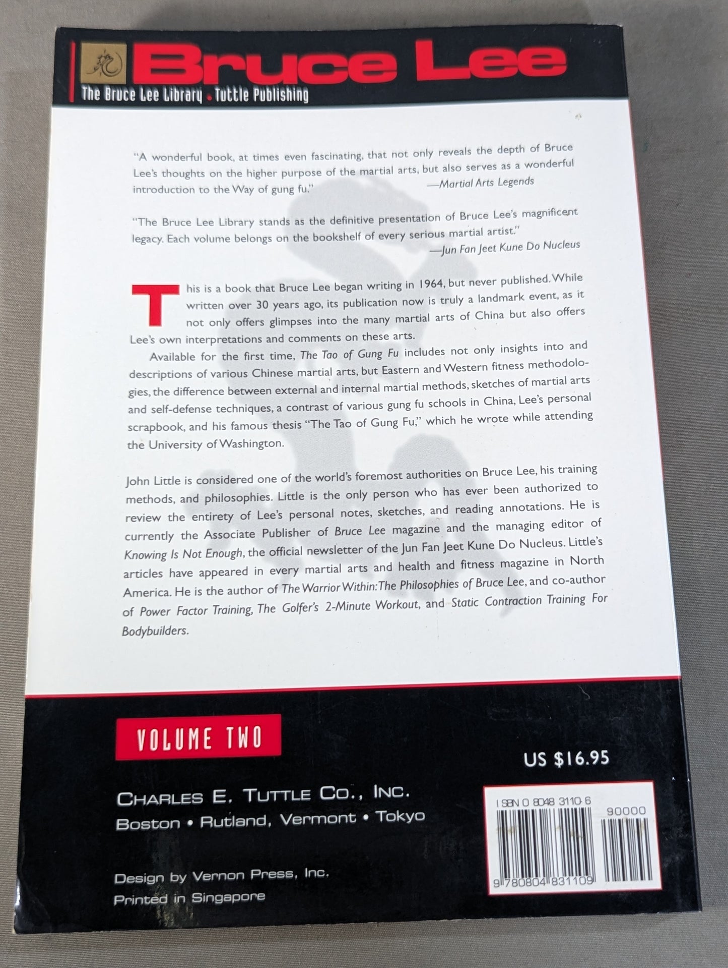 Bruce Lee The Tao of Gung Fu : A Study in the Way of Chinese Martial Art (VOLUME TWO)