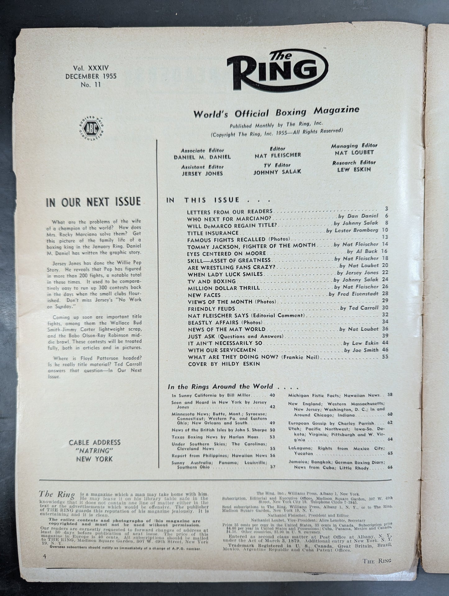 The RING 1955年12月号