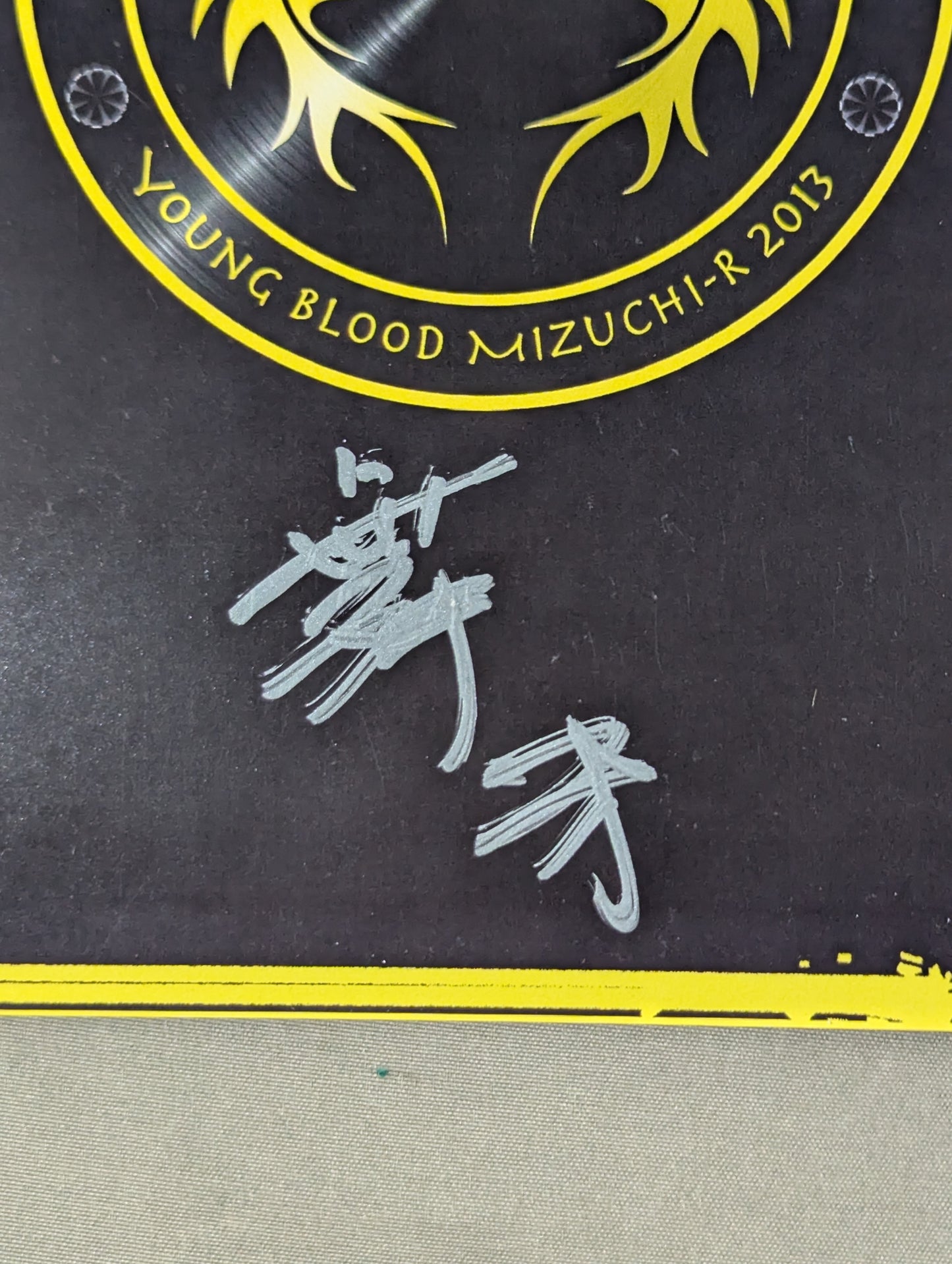 YOUNG BLOOD MIZUCHI-R 2013 出場5選手 寄せ書き(専用厚紙)